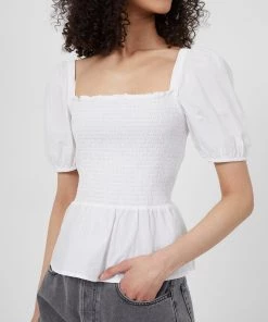 French Connection Artina Poplin Smocked Top Sale