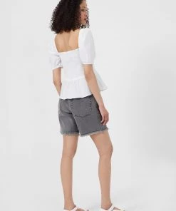 French Connection Artina Poplin Smocked Top Sale