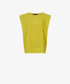 French Connection Crepe Light Shoulder Pad Tank Top Sale