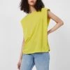French Connection Crepe Light Shoulder Pad Tank Top Sale