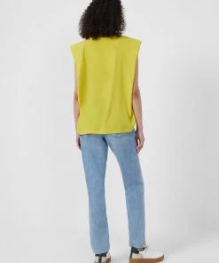 French Connection Crepe Light Shoulder Pad Tank Top Sale