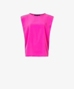 French Connection Sale Crepe Light Shoulder Pad Tank Top