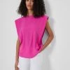 French Connection Sale Crepe Light Shoulder Pad Tank Top