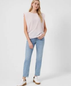French Connection Sale Crepe Light Shoulder Pad Tank Top
