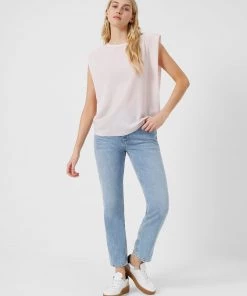 French Connection Sale Crepe Light Shoulder Pad Tank Top