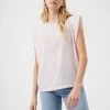 French Connection Sale Crepe Light Shoulder Pad Tank Top