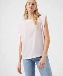 French Connection Sale Crepe Light Shoulder Pad Tank Top