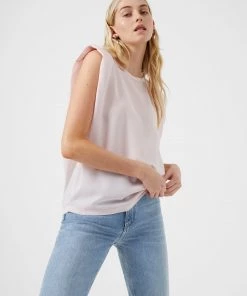 French Connection Sale Crepe Light Shoulder Pad Tank Top