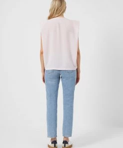 French Connection Sale Crepe Light Shoulder Pad Tank Top