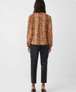 French Connection Snake Print Mock Neck Top Sale