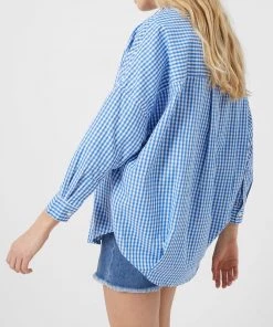 French Connection Sale Gingham Side Split Popover Shirt