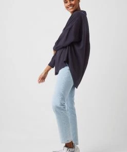 French Connection Tops Rhodes Crepe Pop Over Shirt