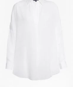 French Connection Rhodes Crepe Pop Over Shirt Shirts