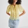 French Connection Bonita Crinkle Ruffle Shirt Sale