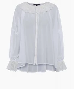 French Connection Ewn Embroidery Recycled Ruffle Blouse 13 French Connection Ewn Embroidery Recycled Ruffle Blouse