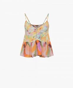 French Connection Isadora Delphine Patch Peplum Top