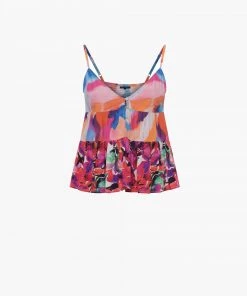 French Connection Isadora Delphine Patch Peplum Top New In