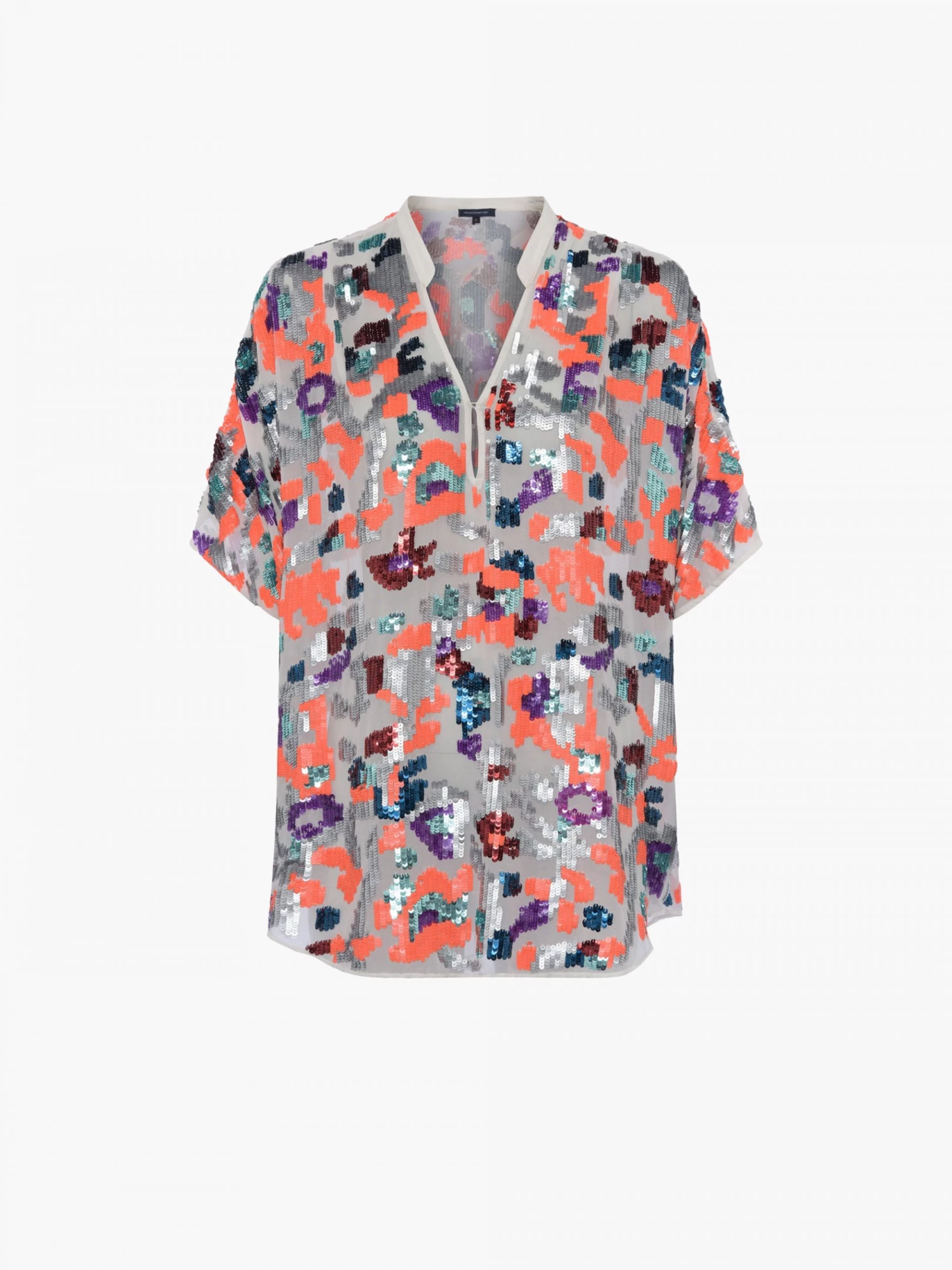 French Connection Flora Sequin V-Neck Blouse View All 8 French Connection Flora Sequin V-Neck Blouse View All