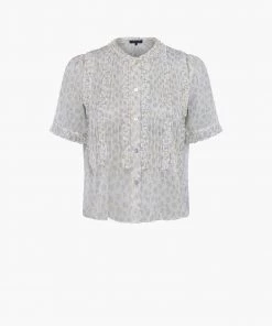 French Connection Doria Crinkle Ruffle Front Top 11 French Connection Doria Crinkle Ruffle Front Top