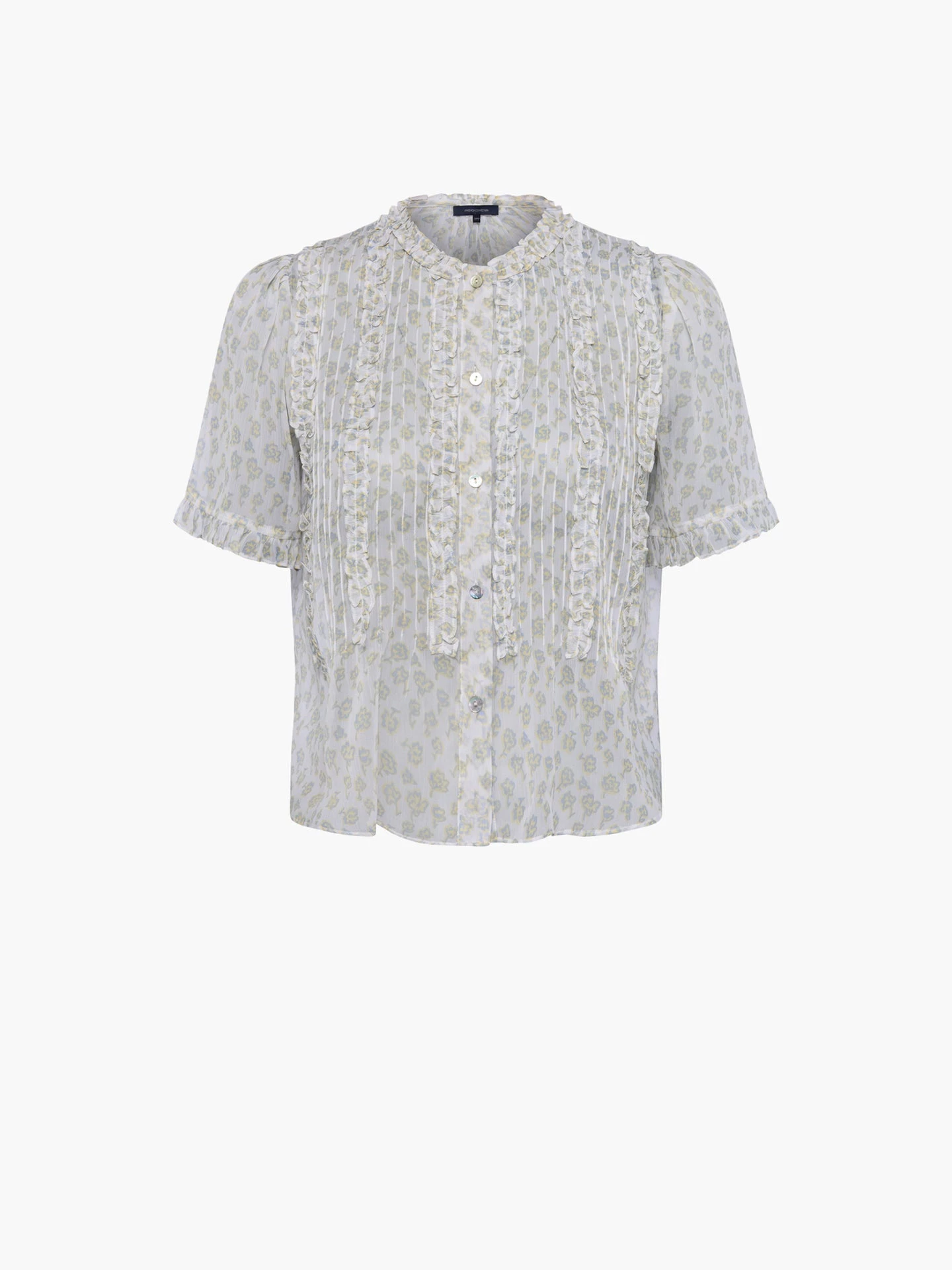 French Connection Doria Crinkle Ruffle Front Top 7 French Connection Doria Crinkle Ruffle Front Top