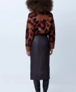 French Connection Arbia Leather Belted Skirt