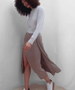 French Connection Inu Satin Slip Skirt