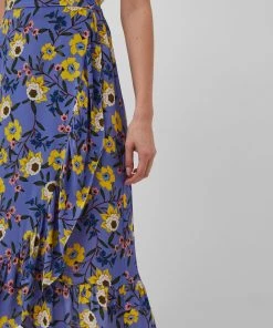 French Connection Sale Eloise Ruffle Wrap Midi Skirt