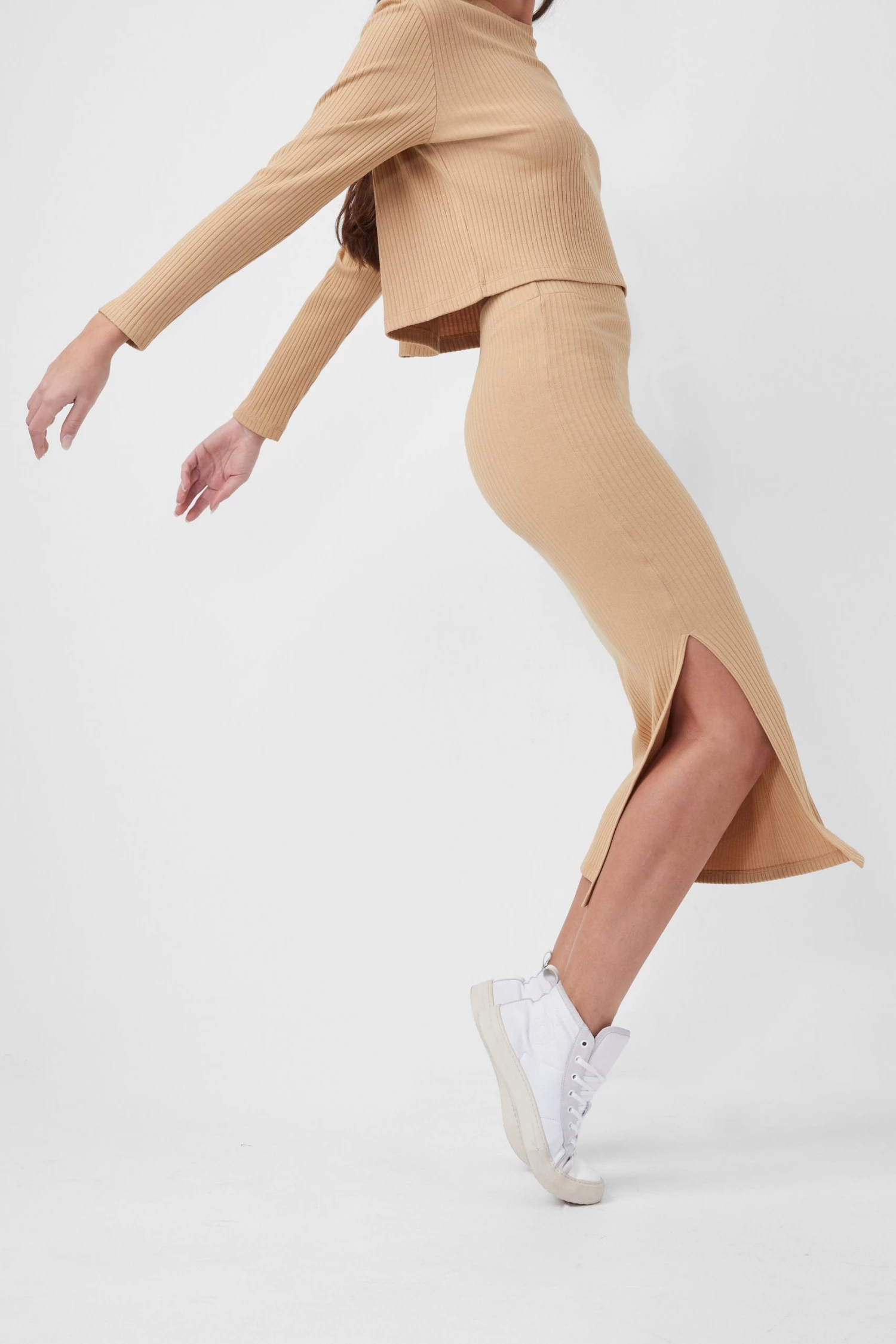 French Connection Sale Tommy Ribbed Side Split Skirt 5 French Connection Sale Tommy Ribbed Side Split Skirt