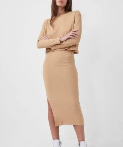 French Connection Sale Tommy Ribbed Side Split Skirt 12 French Connection Sale Tommy Ribbed Side Split Skirt