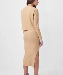 French Connection Sale Tommy Ribbed Side Split Skirt 14 French Connection Sale Tommy Ribbed Side Split Skirt