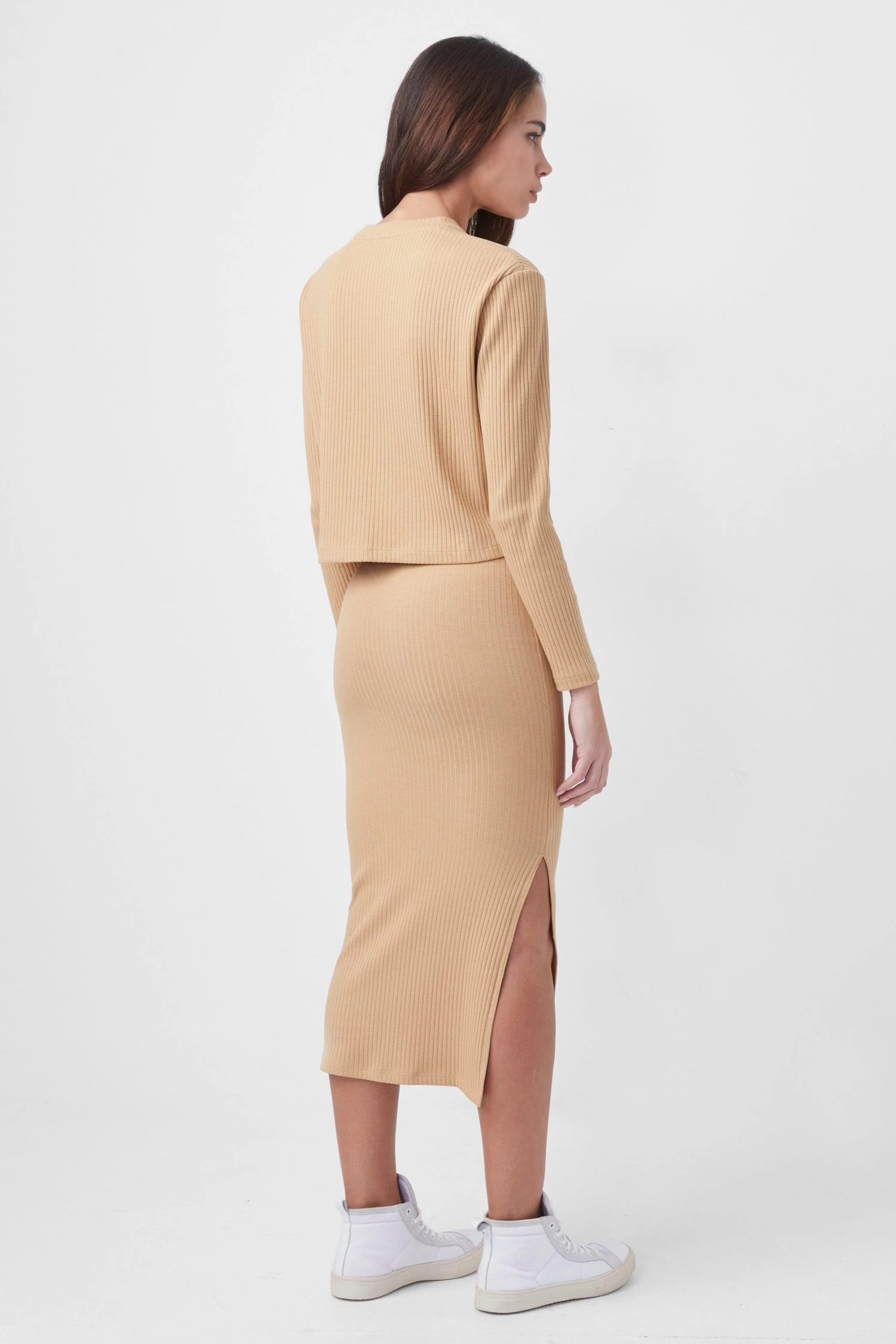 French Connection Sale Tommy Ribbed Side Split Skirt 8 French Connection Sale Tommy Ribbed Side Split Skirt