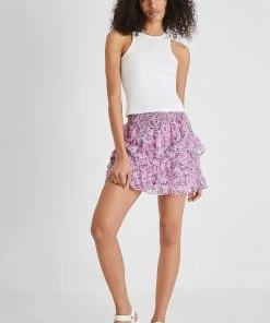 French Connection Flores Crinkle Mini Skirt