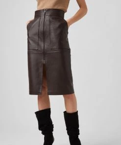 French Connection Calidinas Leather Skirt Sale
