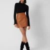 French Connection Abri Leather Mini Skirt