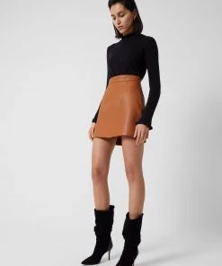 French Connection Abri Leather Mini Skirt 9 French Connection Abri Leather Mini Skirt