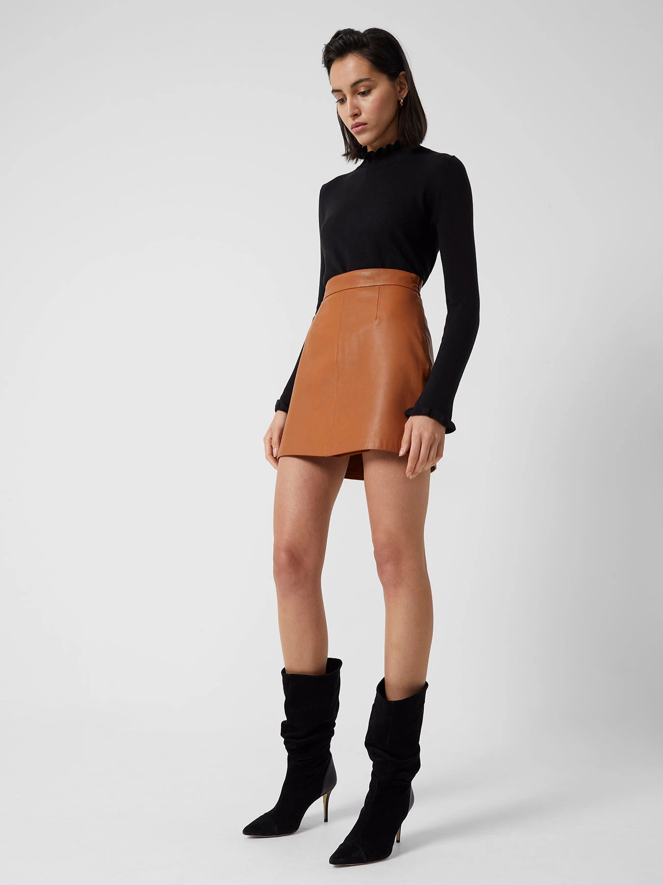 French Connection Abri Leather Mini Skirt 5 French Connection Abri Leather Mini Skirt