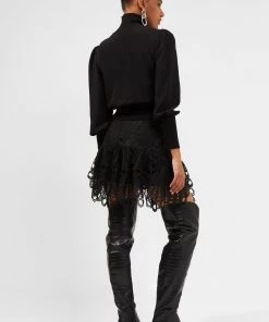 French Connection Gina Lace Mix Mini Skirt Sale
