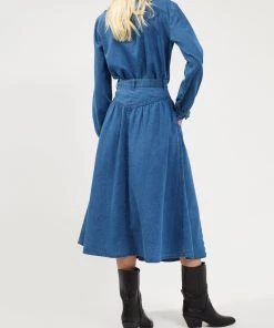 French Connection Zaves Chambray Midi Skirt Skirts & Shorts