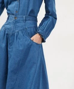 French Connection Zaves Chambray Midi Skirt Skirts & Shorts