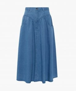 French Connection Zaves Chambray Midi Skirt Skirts & Shorts