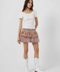 French Connection Cornalia Lurex Fleck Mini Skirt Sale