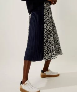 French Connection Helena Recycled Pleated Panel Skirt Sale