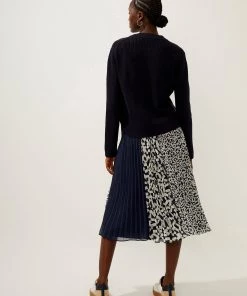 French Connection Helena Recycled Pleated Panel Skirt Sale