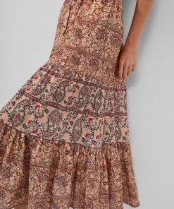 French Connection Cornalia Aurora Peasant Midi Skirt Sale