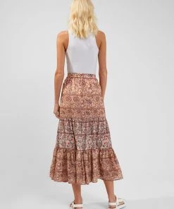 French Connection Cornalia Aurora Peasant Midi Skirt Sale