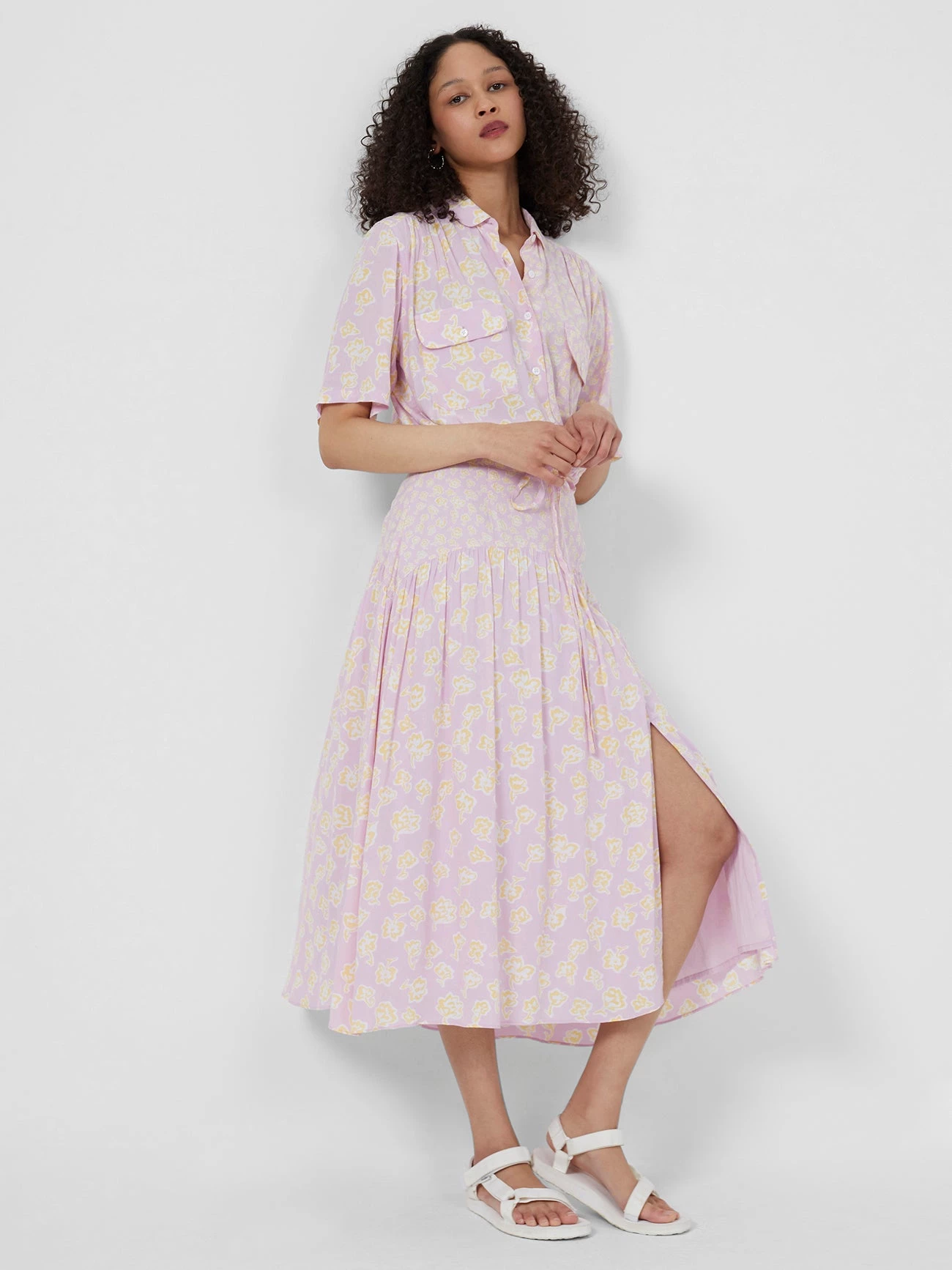 French Connection Doria Colette Split Midi Skirt 6 French Connection Doria Colette Split Midi Skirt