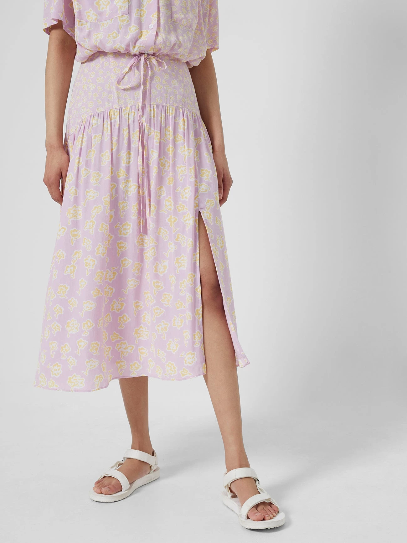 French Connection Doria Colette Split Midi Skirt 3 French Connection Doria Colette Split Midi Skirt