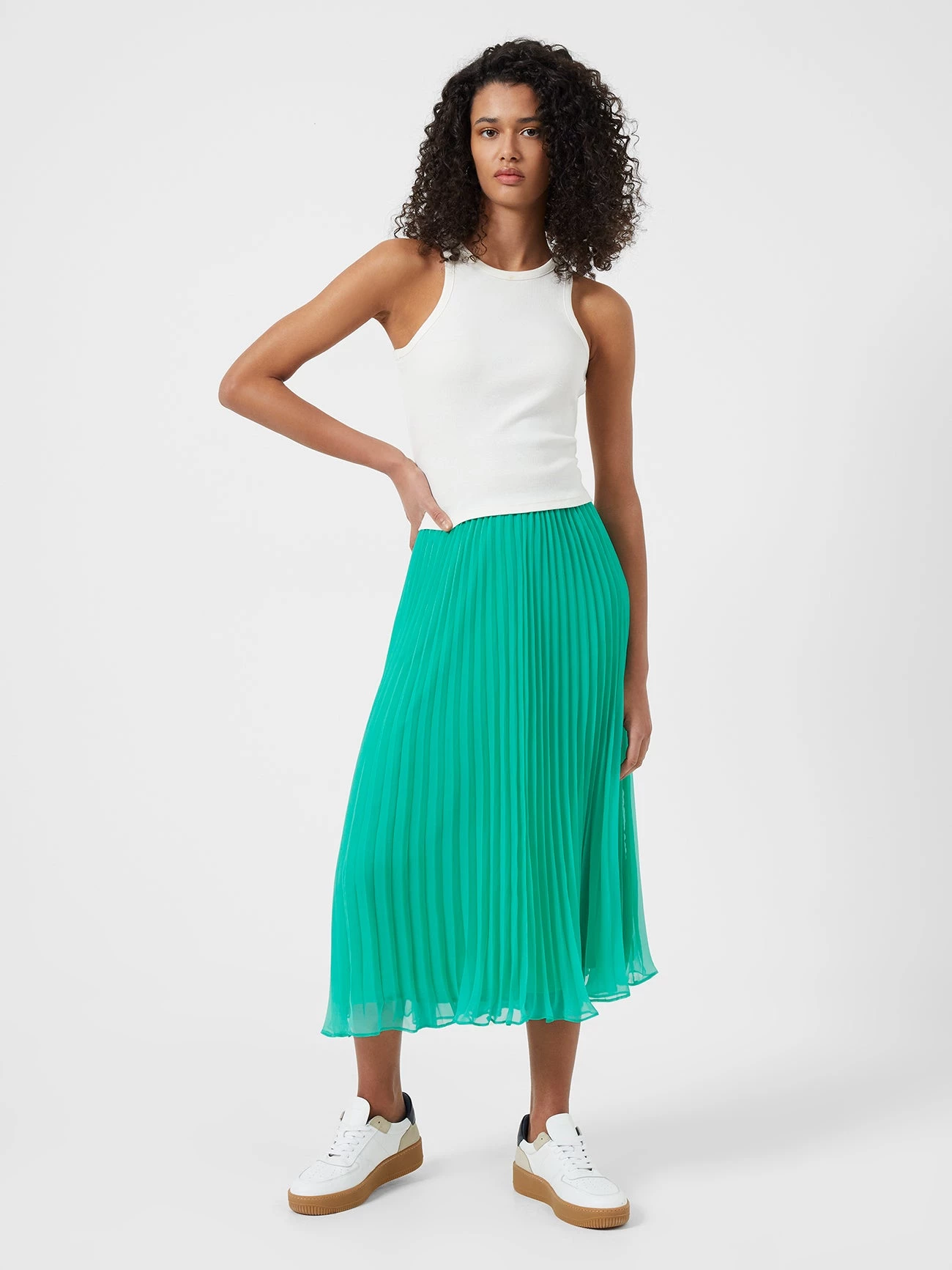 French Connection New In Ella Pleated Midi Skirt 3 French Connection New In Ella Pleated Midi Skirt