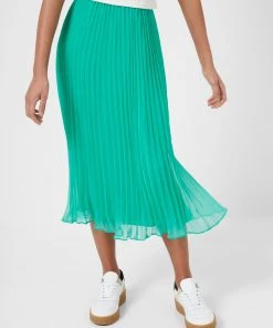 French Connection New In Ella Pleated Midi Skirt