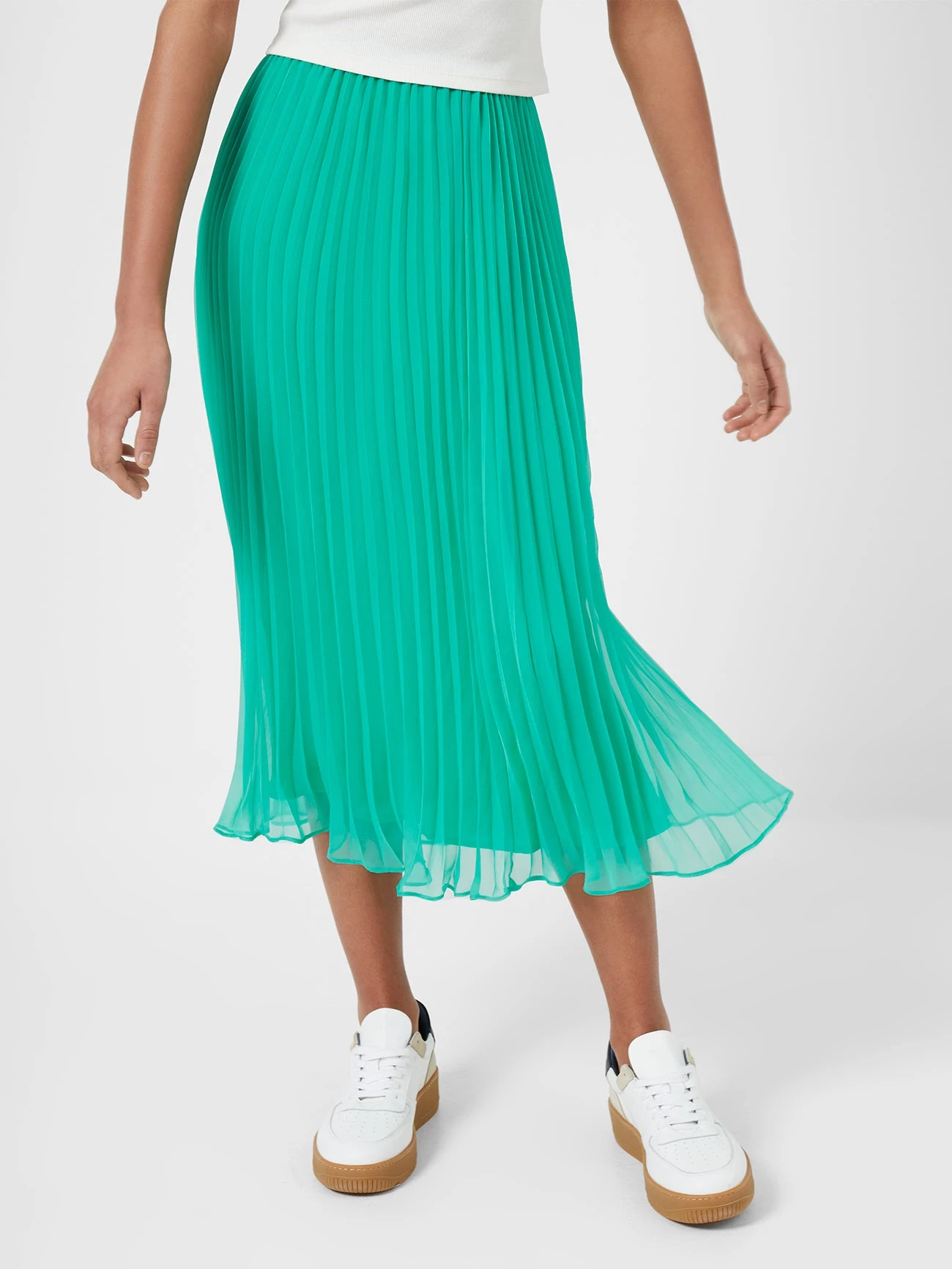 French Connection New In Ella Pleated Midi Skirt 4 French Connection New In Ella Pleated Midi Skirt